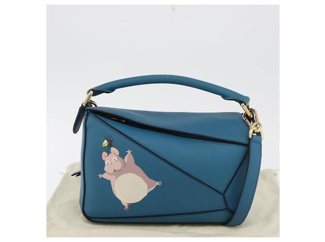 LOEWE - Ghibli La Città Incantata Puzzle Piccolo Flybird & Topo Boh Blu Auth 167233SM D'oro Blu chiaro - vista 12