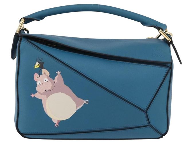 LOEWE - Ghibli La Città Incantata Puzzle Piccolo Flybird & Topo Boh Blu Auth 167233SM D'oro Blu chiaro - vista 13