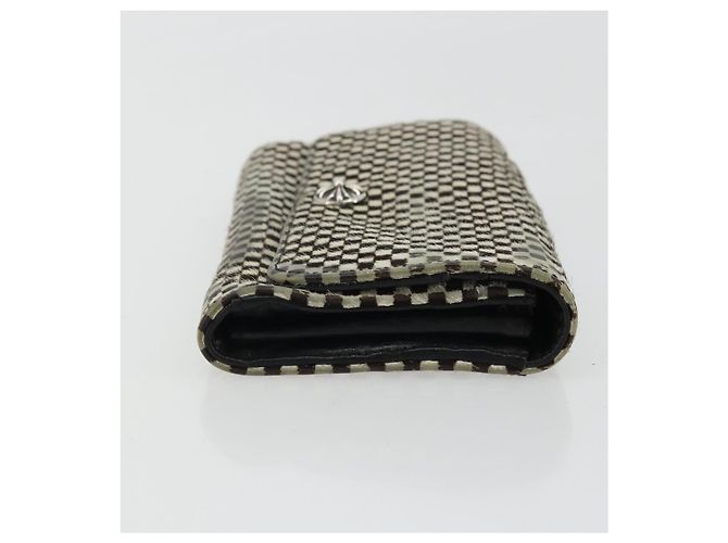 Cartera Larga JUDY Chrome Hearts de cuero Harako Negro Blanco Auth YKZ1399A - vista 3