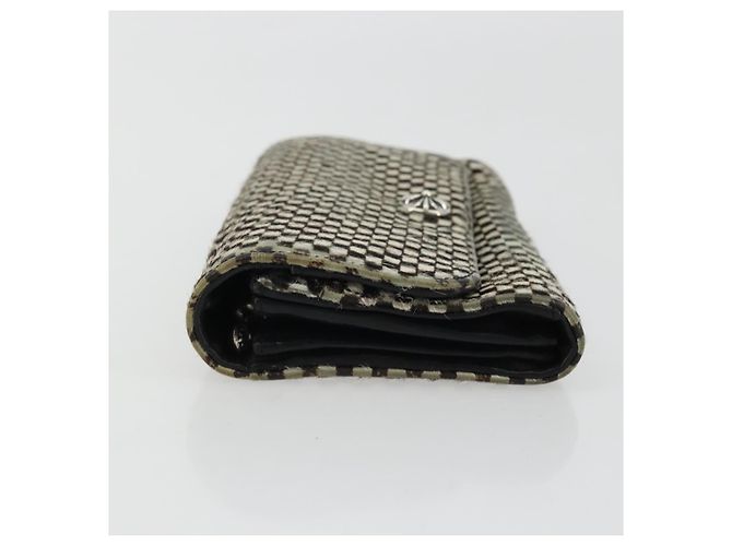 Cartera Larga JUDY Chrome Hearts de cuero Harako Negro Blanco Auth YKZ1399A - vista 4