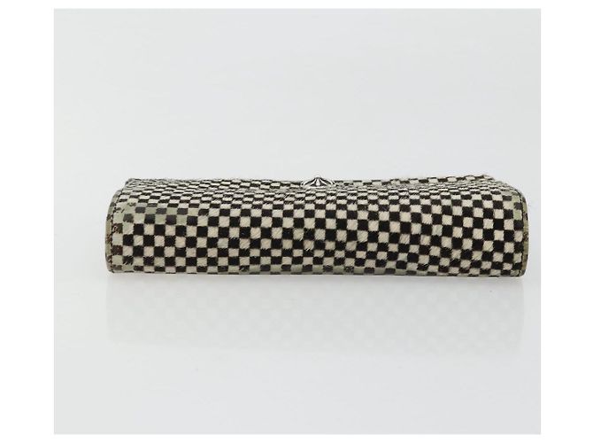 Cartera Larga JUDY Chrome Hearts de cuero Harako Negro Blanco Auth YKZ1399A - vista 5