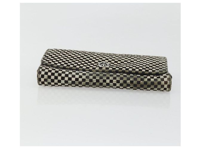 Cartera Larga JUDY Chrome Hearts de cuero Harako Negro Blanco Auth YKZ1399A - vista 6