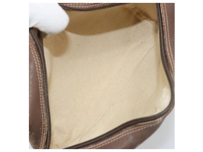 Borsa Gucci GG Supreme Web Sherry Line PVC Beige Oro 56 02 087 Auth BA12158 D'oro - vista 11