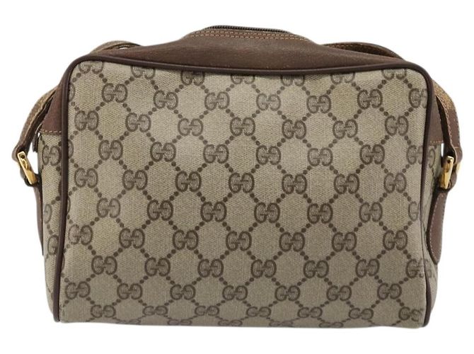 Borsa Gucci GG Supreme Web Sherry Line PVC Beige Oro 56 02 087 Auth BA12158 D'oro - vista 2