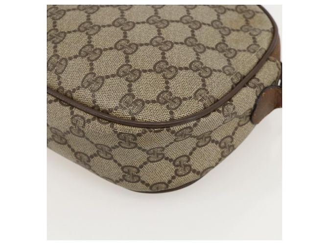 GUCCI GG Supreme Web Sherry Line Clutch Bag PVC Beige Oro 89 01 034 Auth 175777 - vista 16