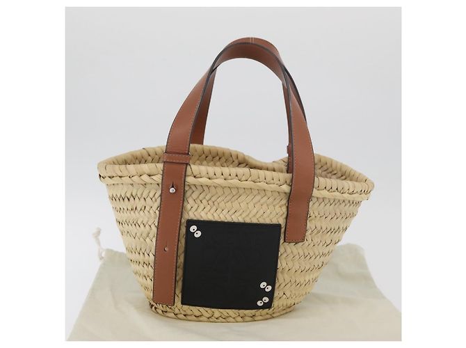 LOEWE - Cesto Ghibli Il Mio Vicino Totoro Soot Sprites Borsa Raffia Auth 158614M Beige - vista 12