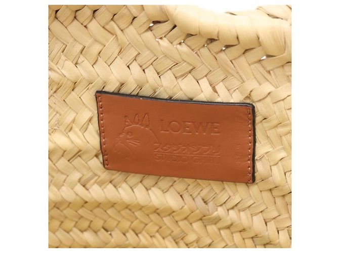 LOEWE - Cesto Ghibli Il Mio Vicino Totoro Soot Sprites Borsa Raffia Auth 158614M Beige - vista 18