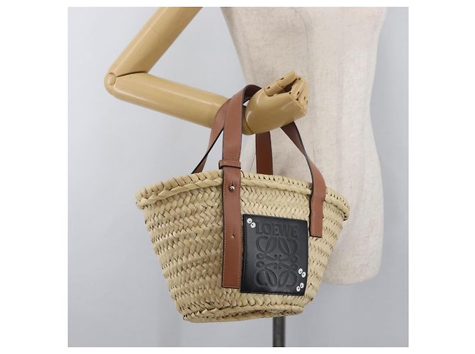 LOEWE - Cesto Ghibli Il Mio Vicino Totoro Soot Sprites Borsa Raffia Auth 158614M Beige - vista 21