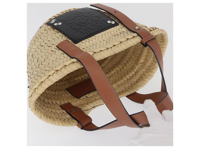 LOEWE - Cesto Ghibli Il Mio Vicino Totoro Soot Sprites Borsa Raffia Auth 158614M Beige - vista 6