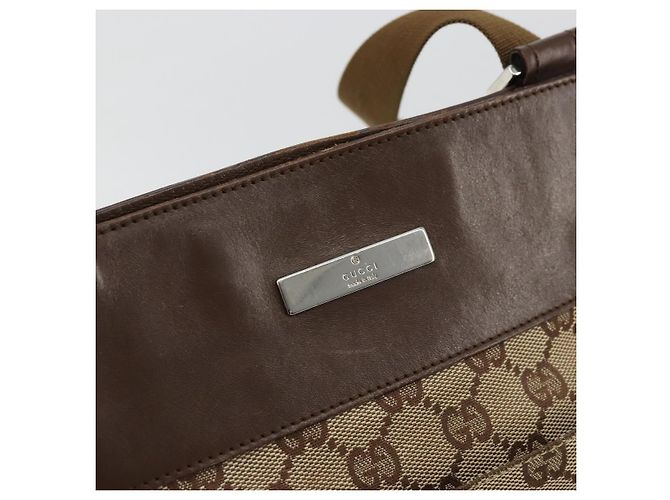 Borsa a Spalla GG Canvas Gucci Beige Argento 27639 Auth 175360 - vista 17