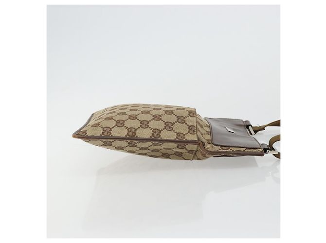 Borsa a Spalla GG Canvas Gucci Beige Argento 27639 Auth 175360 - vista 3