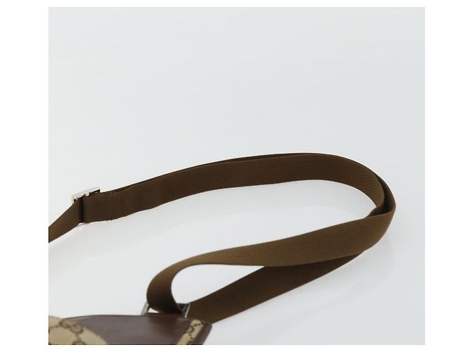 Borsa a Spalla GG Canvas Gucci Beige Argento 27639 Auth 175360 - vista 8