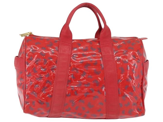 Borsa Boston in PVC e tela rossa e oro Auth ti3886A di BOTTEGA VENETA Rosso D'oro - vista 13