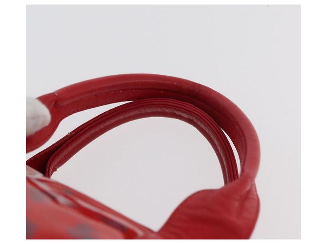 Borsa Boston in PVC e tela rossa e oro Auth ti3886A di BOTTEGA VENETA Rosso D'oro - vista 8