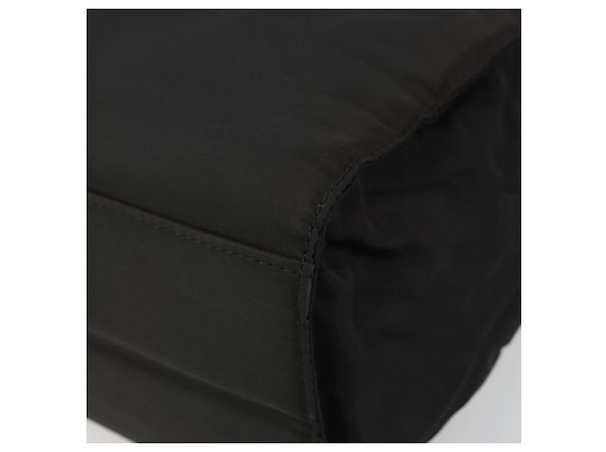 PRADA Borsa a mano in nylon nero e oro Auth yk20281 D'oro - vista 14
