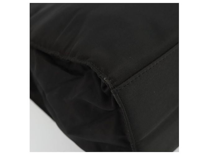 PRADA Borsa a mano in nylon nero e oro Auth yk20281 D'oro - vista 15