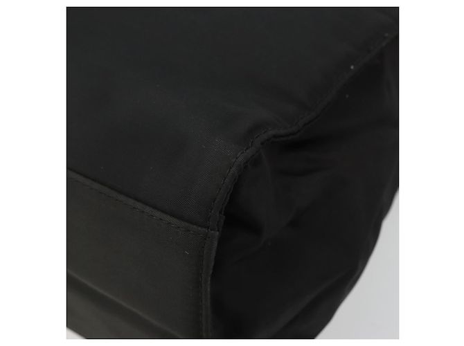 PRADA Borsa a mano in nylon nero e oro Auth yk20281 D'oro - vista 16