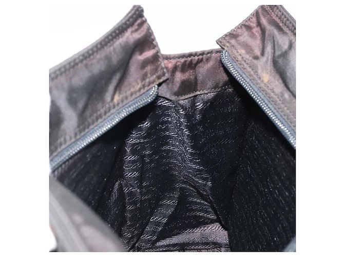 PRADA Borsa a mano in nylon nero e oro Auth yk20281 D'oro - vista 20