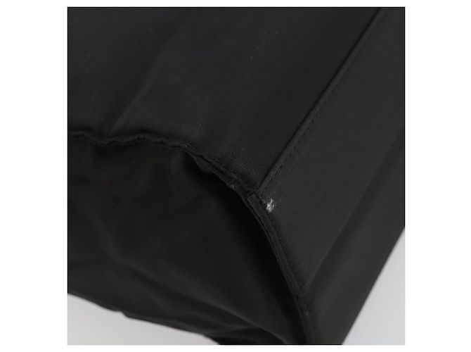 PRADA Borsa a mano in nylon nero e oro Auth yk20281 D'oro - vista 9