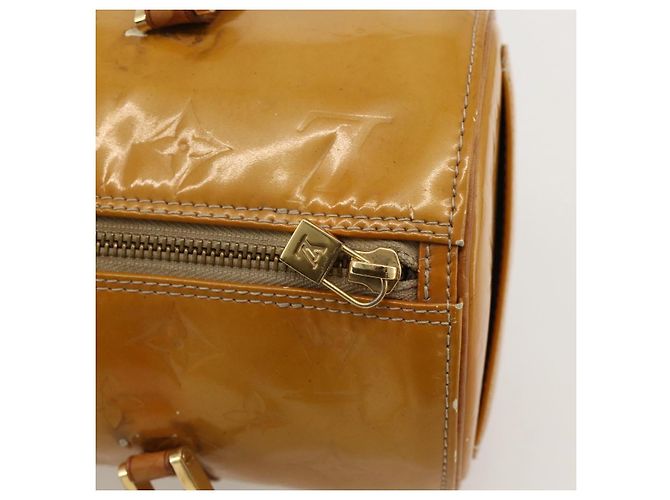LOUIS VUITTON Borsa a Mano Monogram Vernis Bedford Beige M91006 LV Auth 175968 - vista 9
