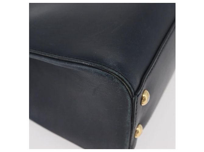 GUCCI Silvi Sac à Main Cuir 2en1 Marine Or 460381 Auth YKZ1323A Doré Bleu Marine - vue 16