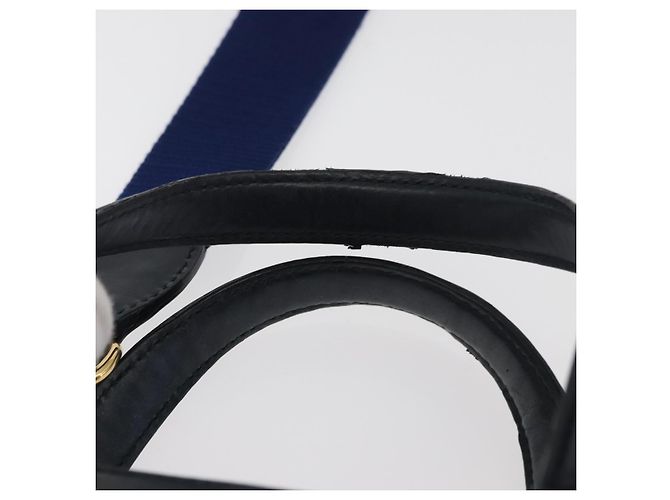 GUCCI Silvi Sac à Main Cuir 2en1 Marine Or 460381 Auth YKZ1323A Doré Bleu Marine - vue 8