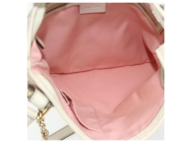 Borsa a Spalla Gucci GG Canvas Sherry Line Rosa Oro 144388 Auth ti3863 D'oro - vista 11