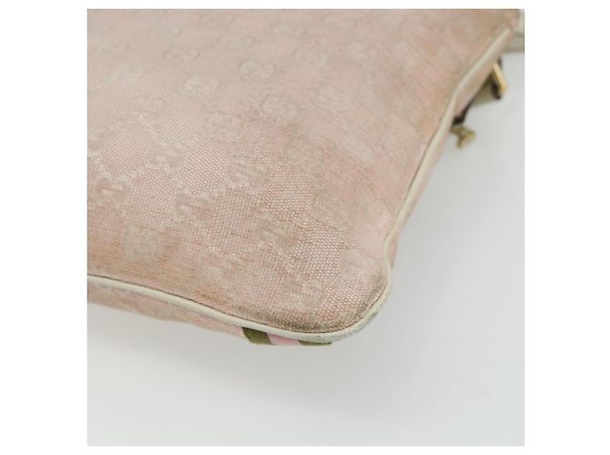 Borsa a Spalla Gucci GG Canvas Sherry Line Rosa Oro 144388 Auth ti3863 D'oro - vista 15