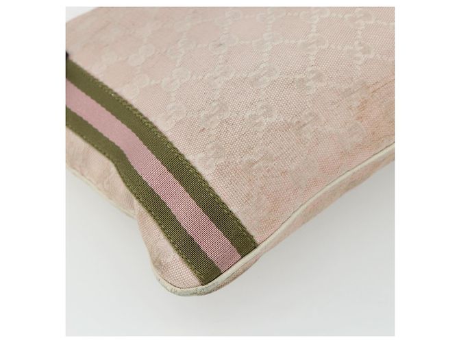 Borsa a Spalla Gucci GG Canvas Sherry Line Rosa Oro 144388 Auth ti3863 D'oro - vista 16