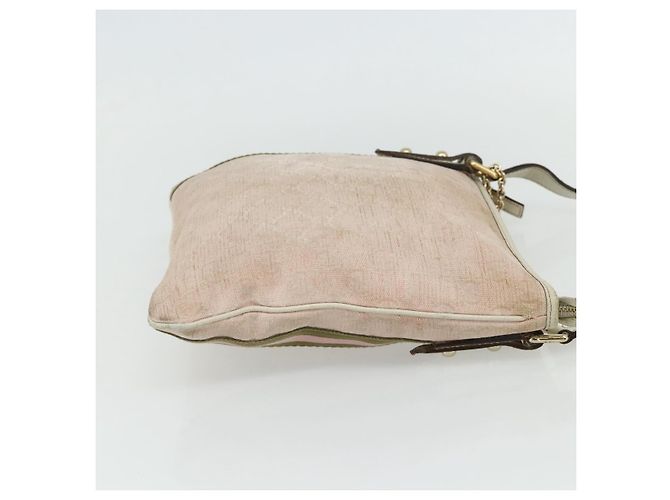 Borsa a Spalla Gucci GG Canvas Sherry Line Rosa Oro 144388 Auth ti3863 D'oro - vista 4