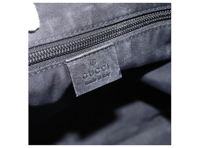 Borsa a Spalla GG Canvas Gucci Nera Argento 145357 Auth 175338 Nero - vista 18