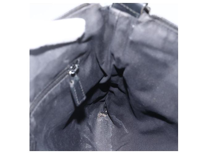 Borsa a Spalla GG Canvas Gucci Nera Argento 145357 Auth 175338 Nero - vista 19