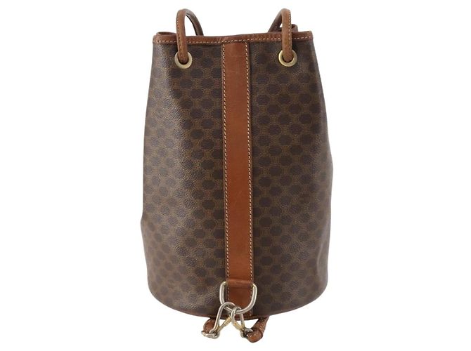 Céline Zaino in tela Macadam CELINE in pelle PVC marrone e oro Auth 174718 D'oro - vista 2
