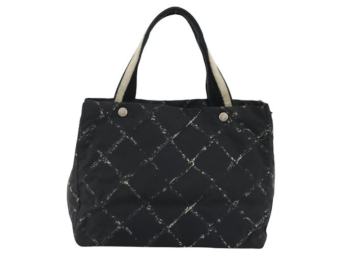 CHANEL Nuova Borsa da Viaggio in Nylon Nera CC Auth 175651A Nero - vista 2