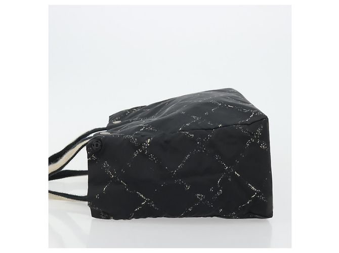 CHANEL Nuova Borsa da Viaggio in Nylon Nera CC Auth 175651A Nero - vista 4