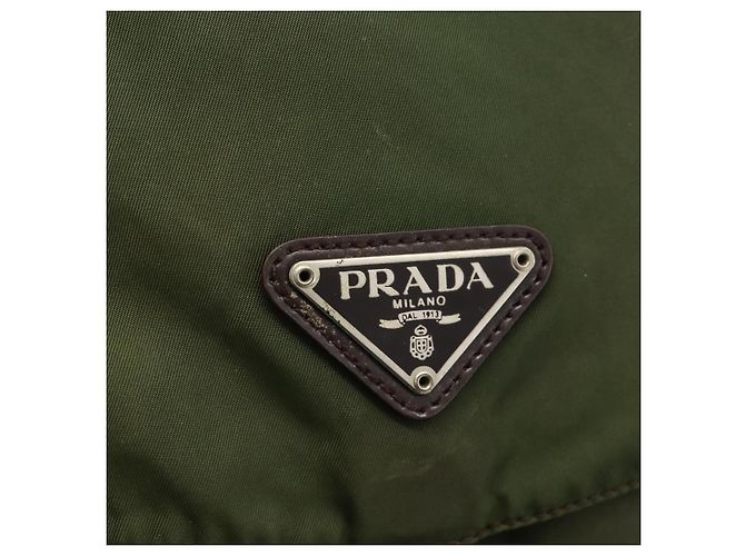 PRADA Rucksack aus Nylon grün silber authentisch bs34371 - Ansicht 20