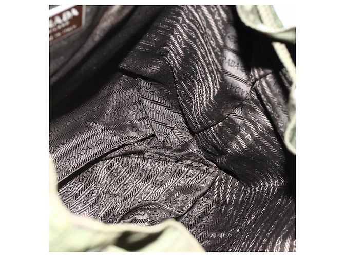 PRADA Rucksack aus Nylon grün silber authentisch bs34371 - Ansicht 22