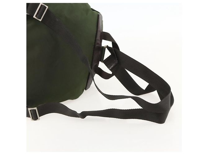 PRADA Rucksack aus Nylon grün silber authentisch bs34371 - Ansicht 8