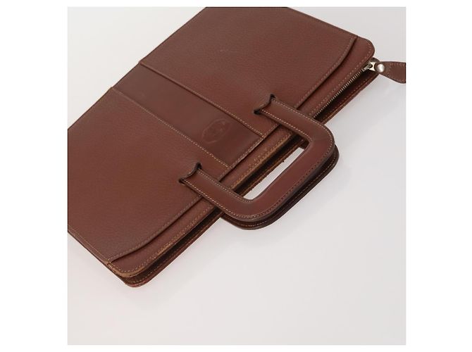 Borsa a mano Burberrys in tela e pelle 2 pezzi marrone beige Auth BA11996 - vista 5