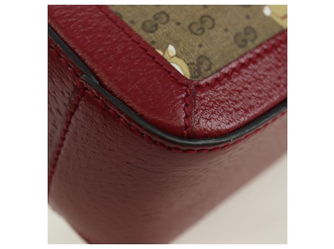 Borsa di collaborazione GUCCI Micro GG Supreme Doraemon in PVC beige 655596 Auth YKZ1361M D'oro - vista 16