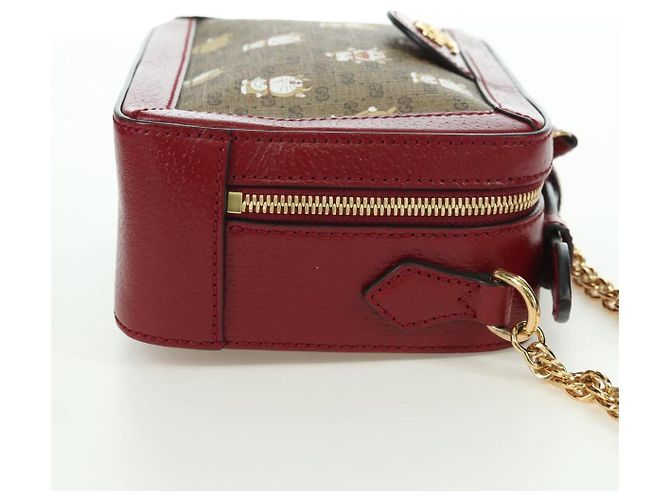 Borsa di collaborazione GUCCI Micro GG Supreme Doraemon in PVC beige 655596 Auth YKZ1361M D'oro - vista 4