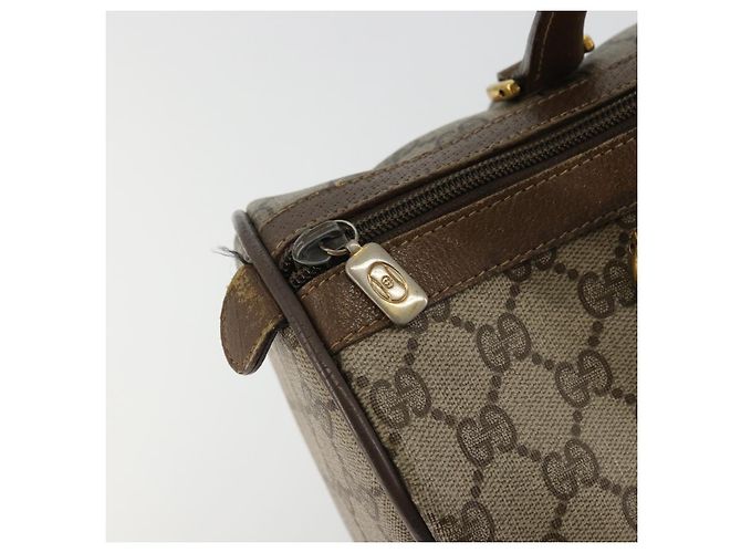 Borsa Sherry Line GG Supreme Web di GUCCI in PVC beige e oro 39 02 007 Auth BA12075 D'oro - vista 10