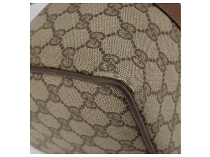 Borsa Sherry Line GG Supreme Web di GUCCI in PVC beige e oro 39 02 007 Auth BA12075 D'oro - vista 14