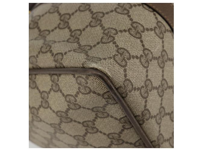 Borsa Sherry Line GG Supreme Web di GUCCI in PVC beige e oro 39 02 007 Auth BA12075 D'oro - vista 16