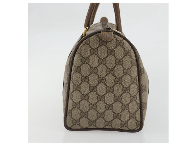 Borsa Sherry Line GG Supreme Web di GUCCI in PVC beige e oro 39 02 007 Auth BA12075 D'oro - vista 3