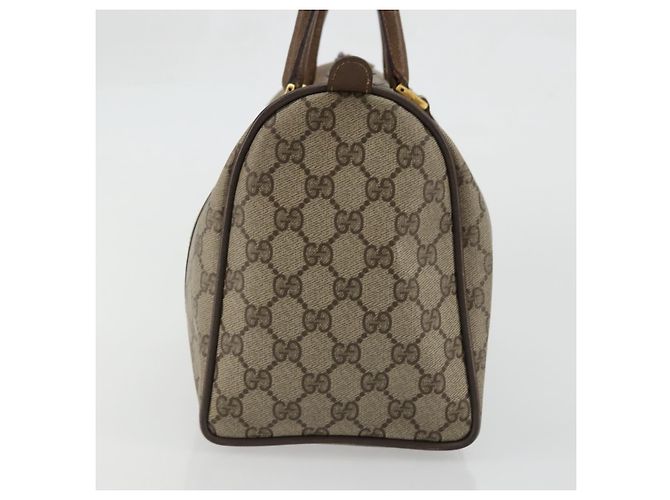 Borsa Sherry Line GG Supreme Web di GUCCI in PVC beige e oro 39 02 007 Auth BA12075 D'oro - vista 4