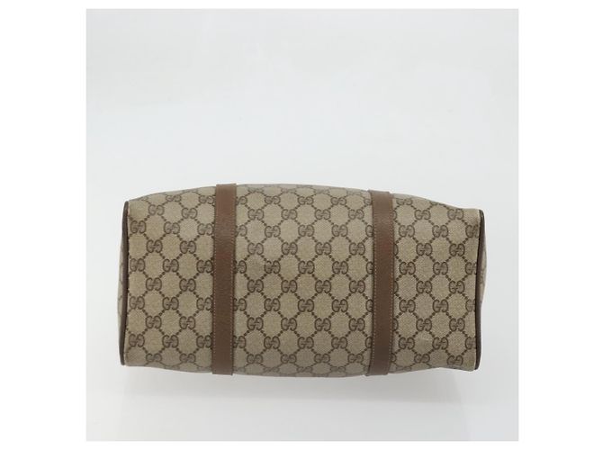 Borsa Sherry Line GG Supreme Web di GUCCI in PVC beige e oro 39 02 007 Auth BA12075 D'oro - vista 5