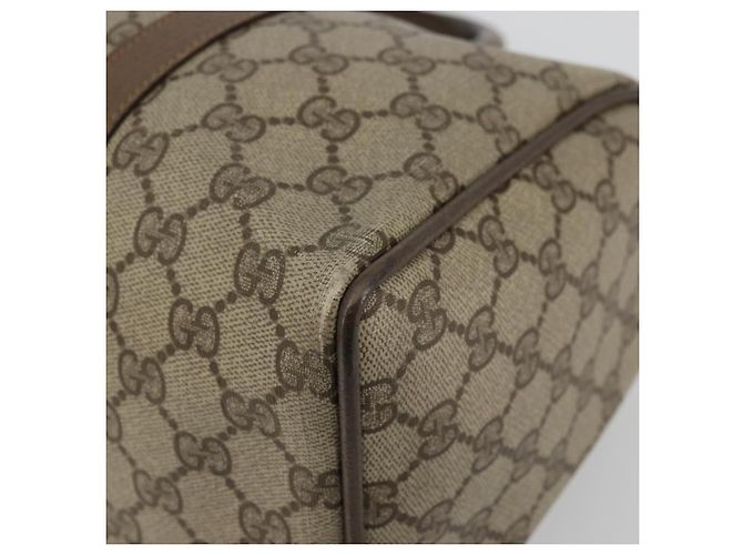 Borsa Sherry Line GG Supreme Web di GUCCI in PVC beige e oro 39 02 007 Auth BA12075 D'oro - vista 9
