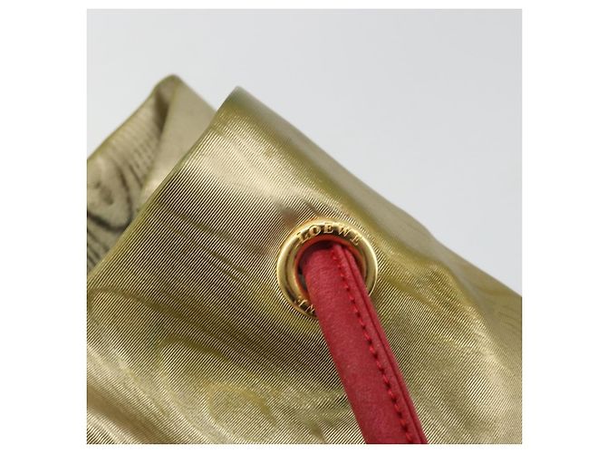 Borsa a Spalla LOEWE PVC Tela Oro Auth YKZ1213A D'oro - vista 10