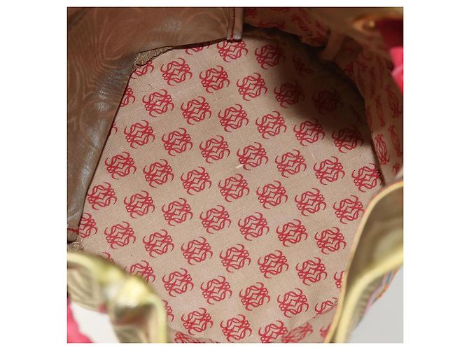 Borsa a Spalla LOEWE PVC Tela Oro Auth YKZ1213A D'oro - vista 11